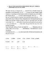English Worksheet: reading (with easy cloze test and so on)