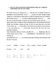 English worksheet: reading (with easy cloze test and so on)