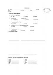 English worksheet: ENGLISH QUIZ