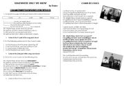 English Worksheet: Somewhere only we know - KEANE