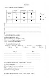English Worksheet: REVISION
