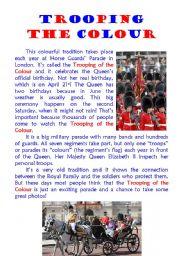 English Worksheet: Trooping the Colour
