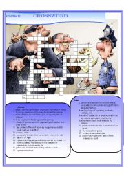 English Worksheet: Crime crossword