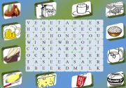 English worksheet: Food (Uncountable) Word search