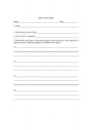 English worksheet: Mini Country Report