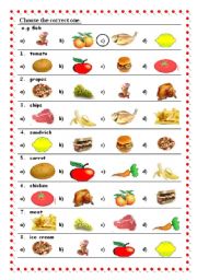 English Worksheet: food