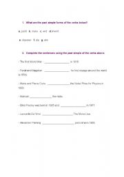 English Worksheet: Simple Past