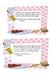 English Worksheet: food order cards
