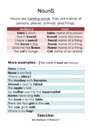 English worksheet: Nouns