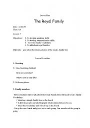 English Worksheet: The Royal Family