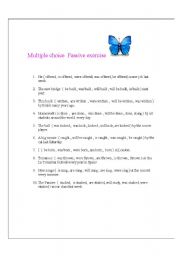 English Worksheet: Passive - multiple choice exercise