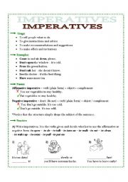 English Worksheet: Imperatives