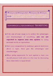 English Worksheet: argumantative writing [advantages and disadvantages]