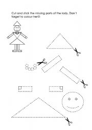 English Worksheet: shape lady