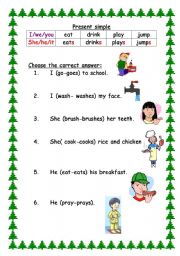 English worksheet: easy grammer