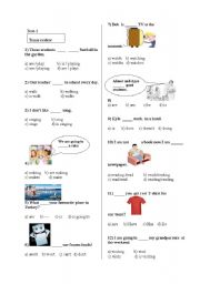 English Worksheet: tense review