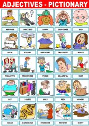 English Worksheet: ADJECTIVES - PICTIONARY