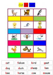 English worksheet: Animals