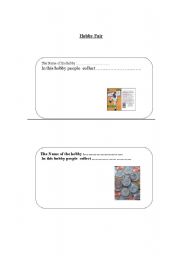 English Worksheet: Writing about hobbies