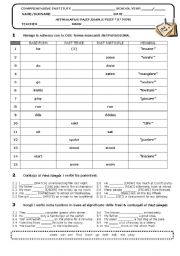 English Worksheet: Affirmative Past Simple Test