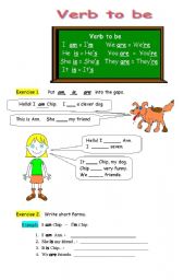 English Worksheet: Verb to be 1