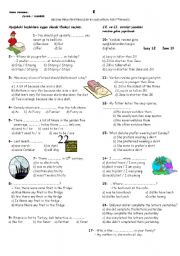 English Worksheet: SECOND TERM FIRST ENGLISH EXAMINATION FOR 7TH GRADES