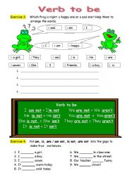 English Worksheet: Verb to be 2