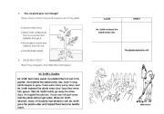 English Worksheet:  Reading comprehension 