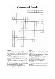 English Worksheet: The Sea (Crossword Puzzle)