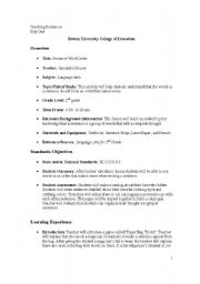 English Worksheet: Lesson Plan for teaching about sentences.