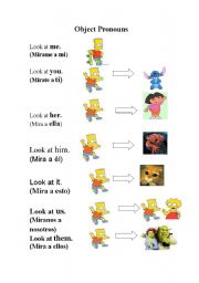 English Worksheet: Object Pronoun Presentation