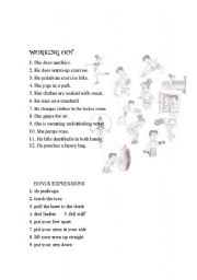 English worksheet: Exercise Actions 2