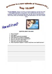 English Worksheet: THE TRUMAN SHOW