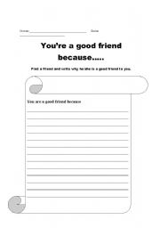 English worksheet: Good Friend 