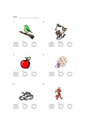 English worksheet: ABC phonics review