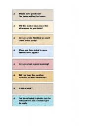 Present Perfect Continuous - Find your partner!