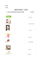 English Worksheet: word quiz
