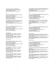 English Worksheet: song by take that