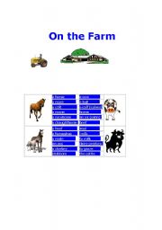 English worksheet: On the Farm