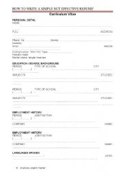 Curriculum Vitae Form