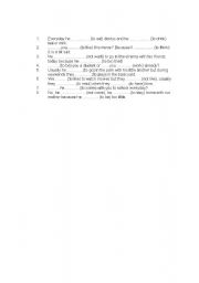 English Worksheet: present simple