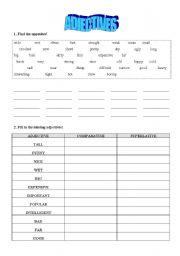 English worksheet: ADJECTIVES