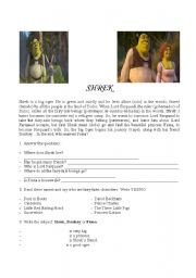English Worksheet: Shrek 