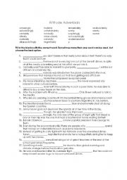 English Worksheet: Attitude Adverbials