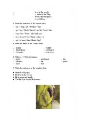 English worksheet: Shrek page2