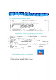 English Worksheet: simple past-past continous