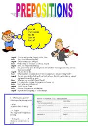 ADJECTIVE+ PREPOSITIONS - ELEMENTARY- reading and exercises