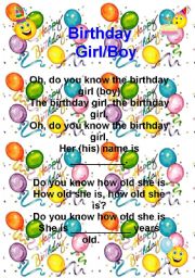 English Worksheet: A different birthday song