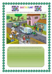 English Worksheet: SAVE THE PLANET