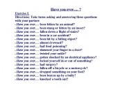 English Worksheet: Have you ever...?